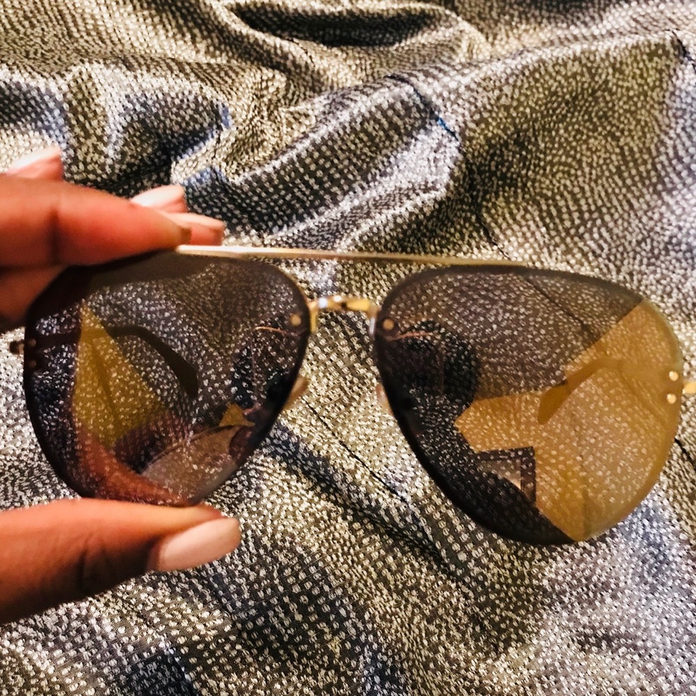 Céline Gold Mirror Aviator Sunglasses